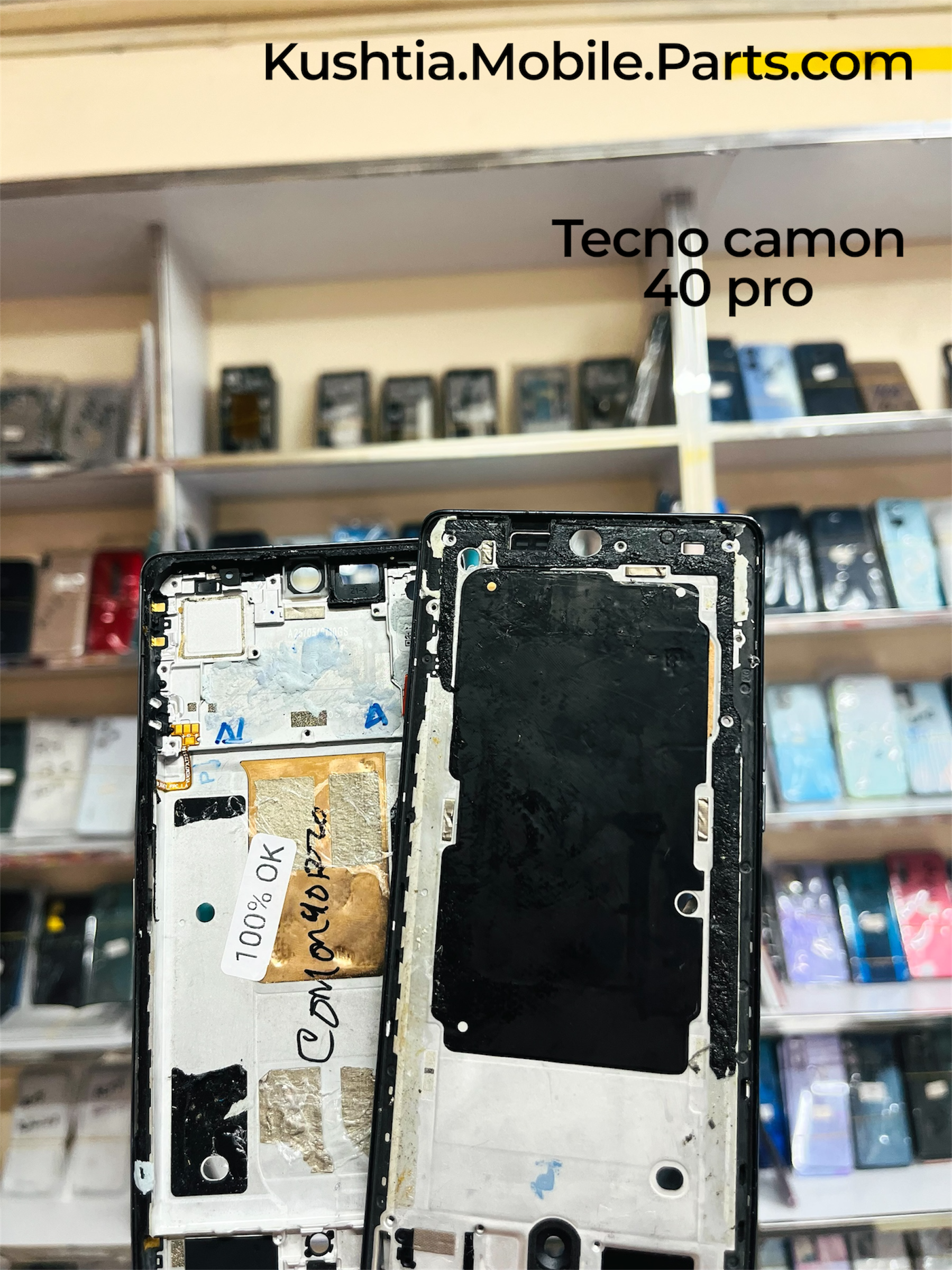 Tecno Camon 40 Pro 4G Body Middle Frame Price in Bangladesh Full Body Housing Set for Tecno Camon 40 Pro CM7 Includes Front LCD Frame, Middle Bezel, Back Panel, Sim Tray, Power Volume Flex Cable Ribbon and Outside Key